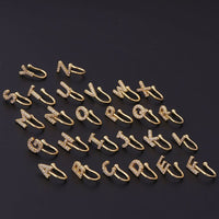 Thumbnail for Chic CZ Inlaid Initial Letter Non Piercing Nose Cuff Nose Ring - ArtGalleryZen