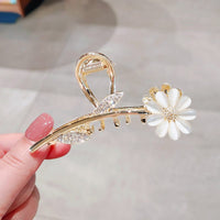 Thumbnail for Chic CZ Inlaid Opal Daisy Flower Chignon Claw Clip Hair Clip - ArtGalleryZen