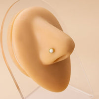 Thumbnail for Chic CZ Inlaid Opal Floral Heart Nose Piercing Nose Stud - ArtGalleryZen