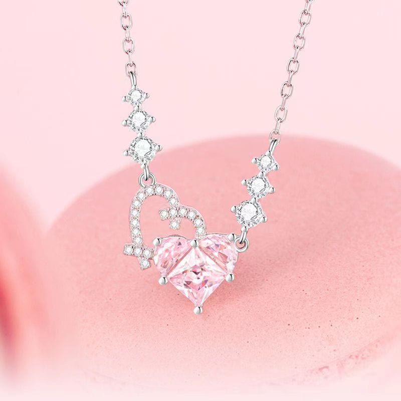 pendant pink diamond necklace