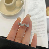 Thumbnail for Chic CZ Inlaid Silver Butterfly Ring - ArtGalleryZen
