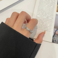 Thumbnail for Chic CZ Inlaid Silver Butterfly Ring - ArtGalleryZen