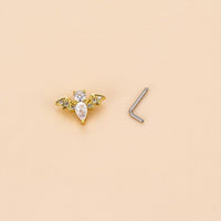 Thumbnail for Chic CZ Inlaid Snake Bat Cloud Floral Cross Heart Nose Piercing Nose Stud - ArtGalleryZen