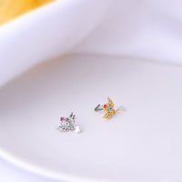 Thumbnail for Chic CZ Inlaid Stainless Steel Nose Piercing Nose Stud - ArtGalleryZen