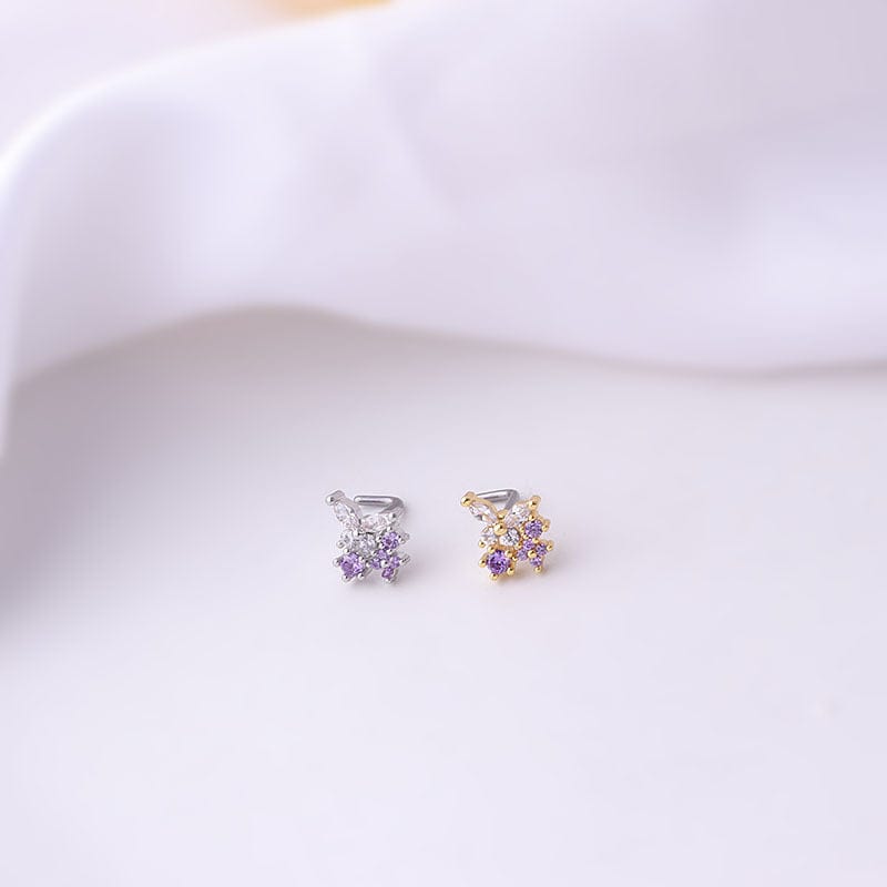 Chic CZ Inlaid Surgical Steel Nose Piercing Nose Stud - ArtGalleryZen