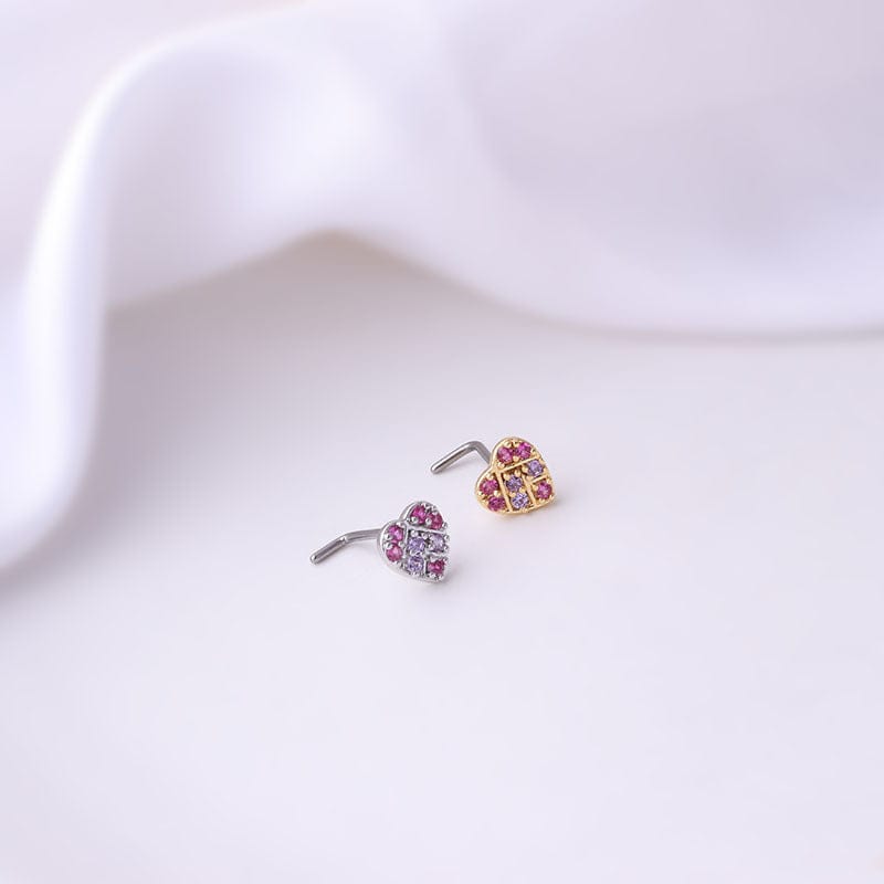 Chic CZ Inlaid Surgical Steel Nose Piercing Nose Stud - ArtGalleryZen