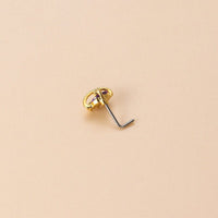 Thumbnail for Chic CZ Inlaid UFO Moon Star Floral Nose Piercing Nose Stud - ArtGalleryZen