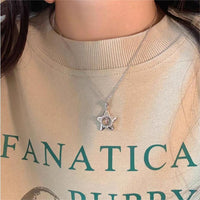 Thumbnail for Chic Dangling Heart Star Necklace - ArtGalleryZen