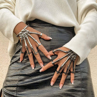 Thumbnail for Chic Elastic Skeleton Finger Ring Bangle Bracelet - ArtGalleryZen