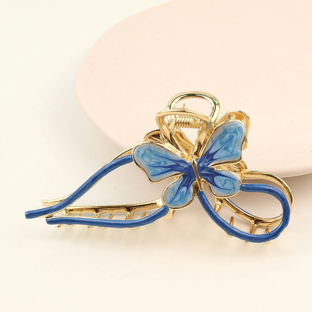 Chic Enamel Colorful Butterfly Chignon Claw Clip Hair Clip - ArtGalleryZen