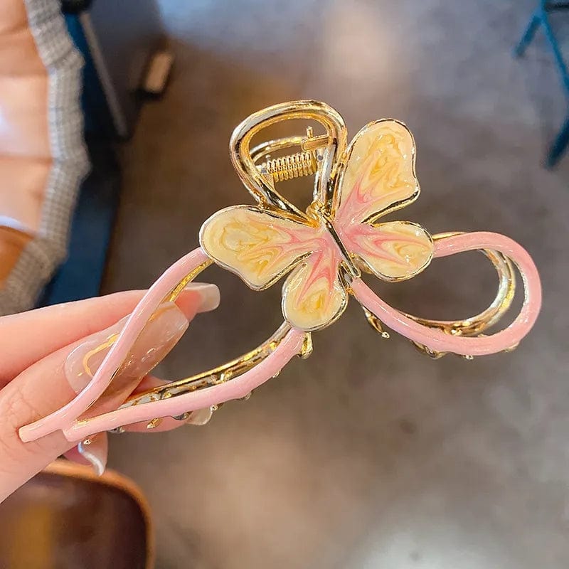 Chic Enamel Colorful Butterfly Chignon Claw Clip Hair Clip - ArtGalleryZen
