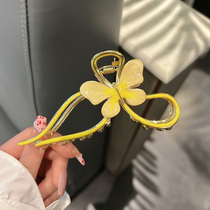 Chic Enamel Colorful Butterfly Chignon Claw Clip Hair Clip - ArtGalleryZen