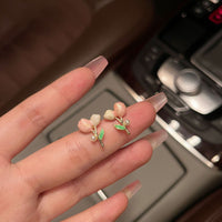 Thumbnail for Chic Enamel Pearl Charm Tulip Earrings - ArtGalleryZen