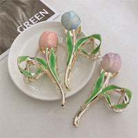 Thumbnail for Chic Enamel Tulip Chignon Claw Clip Hair Clip - ArtGalleryZen