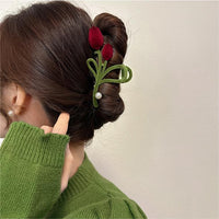 Thumbnail for Chic Flocking Tulip Chignon Claw Clip Hair Clip - ArtGalleryZen