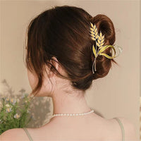 Thumbnail for Chic Golden Ears Of Wheat Chignon Claw Clip Hair Clip - ArtGalleryZen