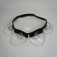 Thumbnail for Chic Halo Charm Waved Tassel Leather Waist Chain - ArtGalleryZen