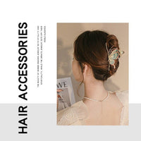 Thumbnail for Chic Handmade Colorful Enamel Butterfly Chignon Claw Clip Hair Clip - ArtGalleryZen