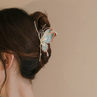 Thumbnail for Chic Handmade Colorful Enamel Butterfly Chignon Claw Clip Hair Clip - ArtGalleryZen