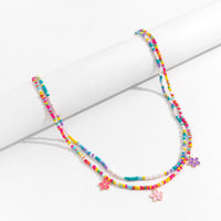 Thumbnail for Chic Layered Colorful Enamel Flower Tassel Seed Beaded Waist Chain - ArtGalleryZen