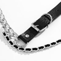Thumbnail for Chic Layered PU Leather Velvet Interwoven Curb Link Waist Chain - ArtGalleryZen