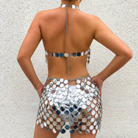 Thumbnail for Chic Lingerie Halter Top Backless Glitter Tassel Sequins Bra - ArtGalleryZen