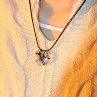Thumbnail for Chic Natural Crystal Heart Pendant Choker Necklace - ArtGalleryZen