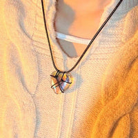 Thumbnail for Chic Natural Crystal Heart Pendant Choker Necklace - ArtGalleryZen