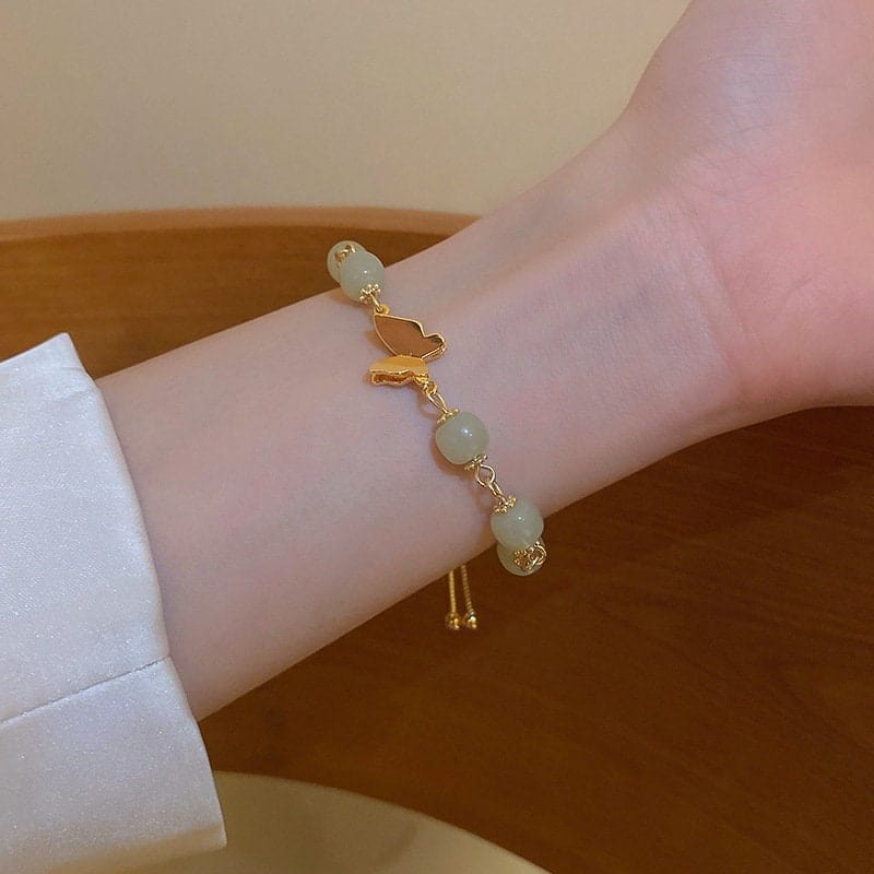 Chic Opal Healing Stone Butterfly Bracelet - ArtGalleryZen