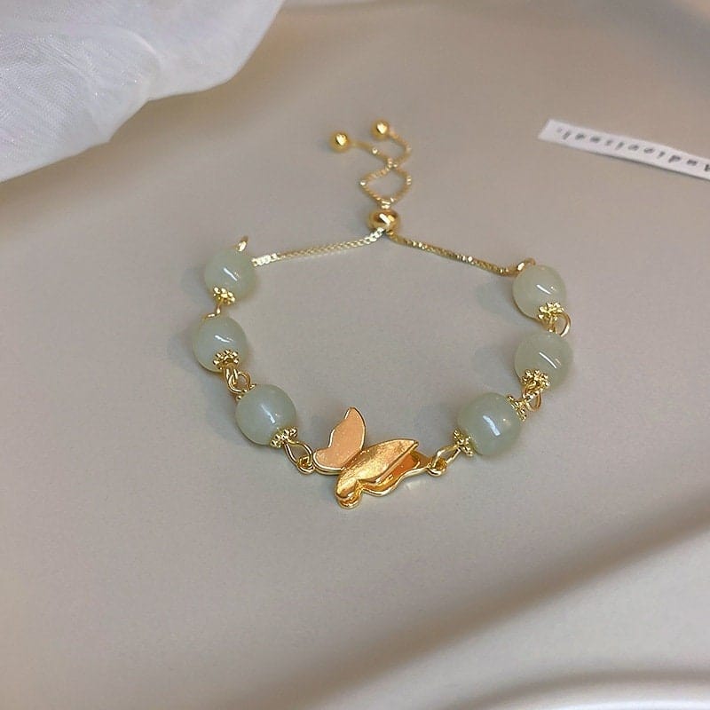 Chic Opal Healing Stone Butterfly Bracelet - ArtGalleryZen