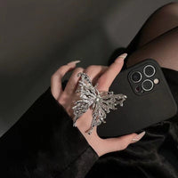 Thumbnail for Chic Oversized Adjustable Butterfly Ring - ArtGalleryZen