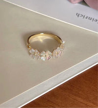 Thumbnail for Chic Pearl Shell Flower Ring - ArtGalleryZen