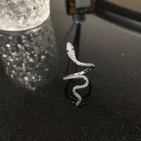 Thumbnail for Chic Rhinestone Inlaid Adjustable Snake Statement Ring - ArtGalleryZen