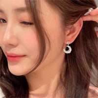 Thumbnail for Chic Rhinestone Inlaid Moon Phase Star Heart Dangle Earrings - ArtGalleryZen