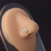 Thumbnail for Chic Rhinestone Inlaid Non Piercing Nose Cuff Nose Ring - ArtGalleryZen