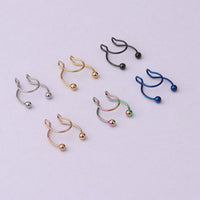 Thumbnail for Chic Stainless Steel Colorful Non Piercing Nose Septum Cuff - ArtGalleryZen