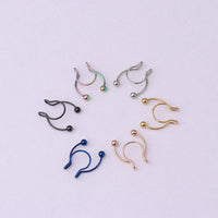 Thumbnail for Chic Stainless Steel Colorful Non Piercing Nose Septum Cuff - ArtGalleryZen