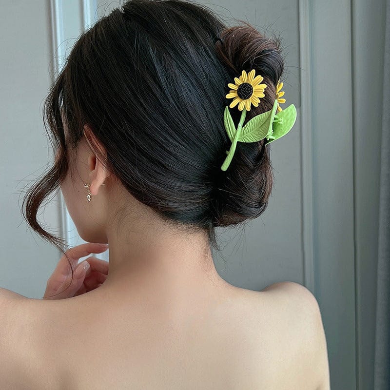 Chic Sunflower Chignon Claw Clip Hair Clip - ArtGalleryZen