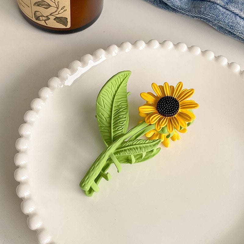 Chic Sunflower Chignon Claw Clip Hair Clip - ArtGalleryZen