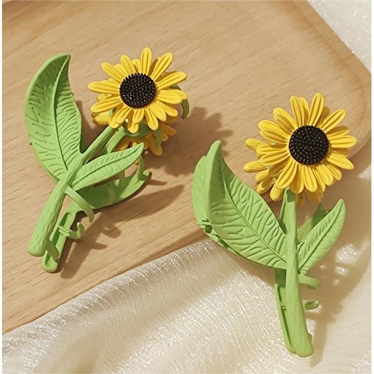 Chic Sunflower Chignon Claw Clip Hair Clip - ArtGalleryZen