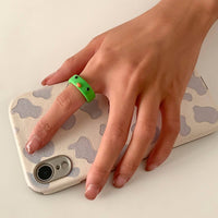 Thumbnail for Colorful Resin Duck Pattern Ring - ArtGalleryZen