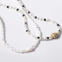 Thumbnail for Conch Shell Pendant Seed Bead Chain Choker Necklace - ArtGalleryZen