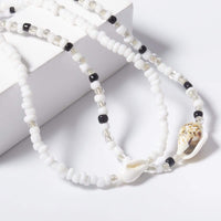 Thumbnail for Conch Shell Pendant Seed Bead Chain Choker Necklace - ArtGalleryZen