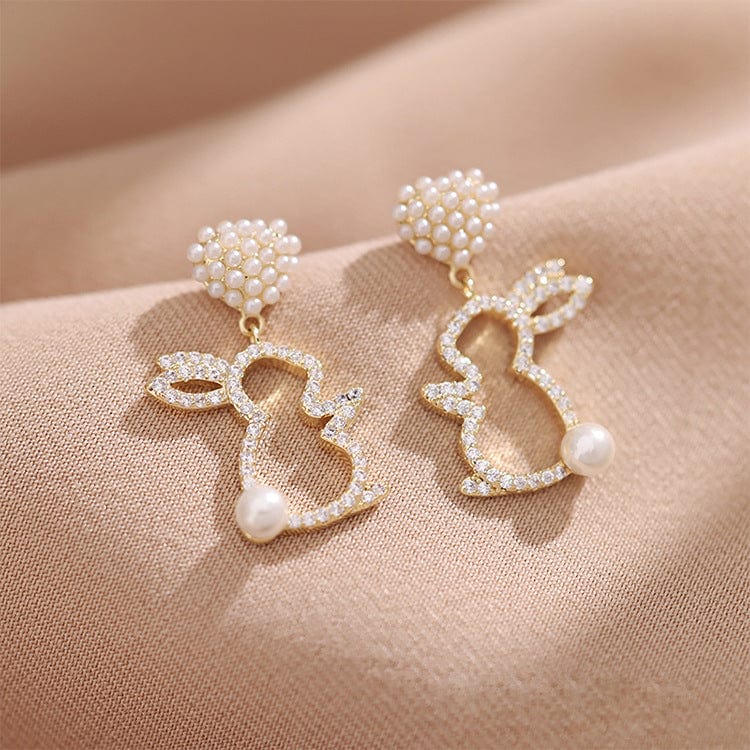 Crystal Butterfly Pearl Earrings – ArtGalleryZen