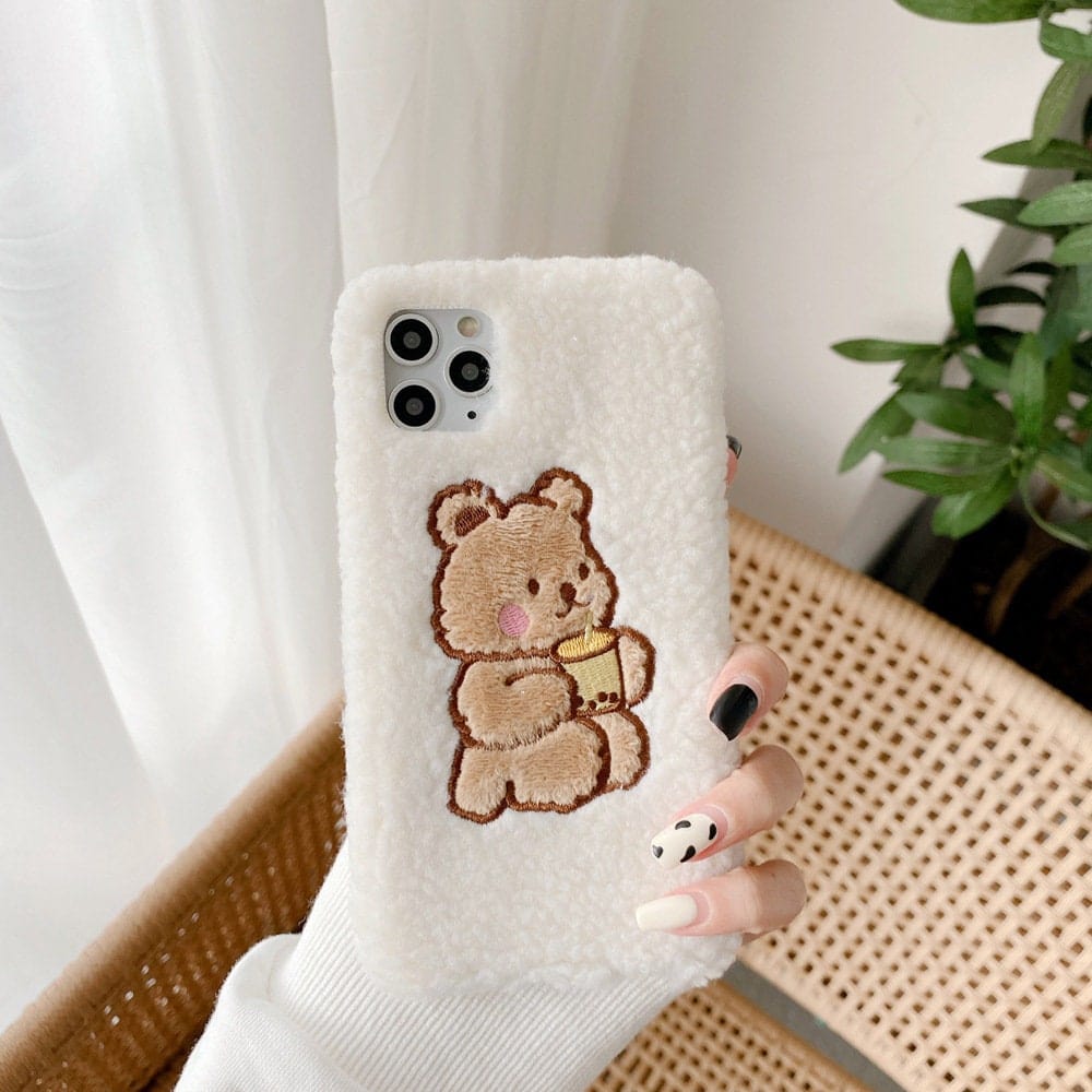 Cute Kawaii Bear Plush iPhone Case - ArtGalleryZen