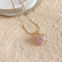 Thumbnail for Dainty 18K Gold Filled Opal Heart Pendant Choker Necklace - ArtGalleryZen