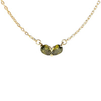Thumbnail for Dainty 24k Gold Plated Emerald Heart Necklace - ArtGalleryZen