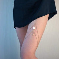 Thumbnail for Dainty Chic  Womens Cowry Pendant Thigh Leg Chain - Bikini Beach Harness Body Chain - Body Jewelry Accessories for Women - ArtGalleryZen
