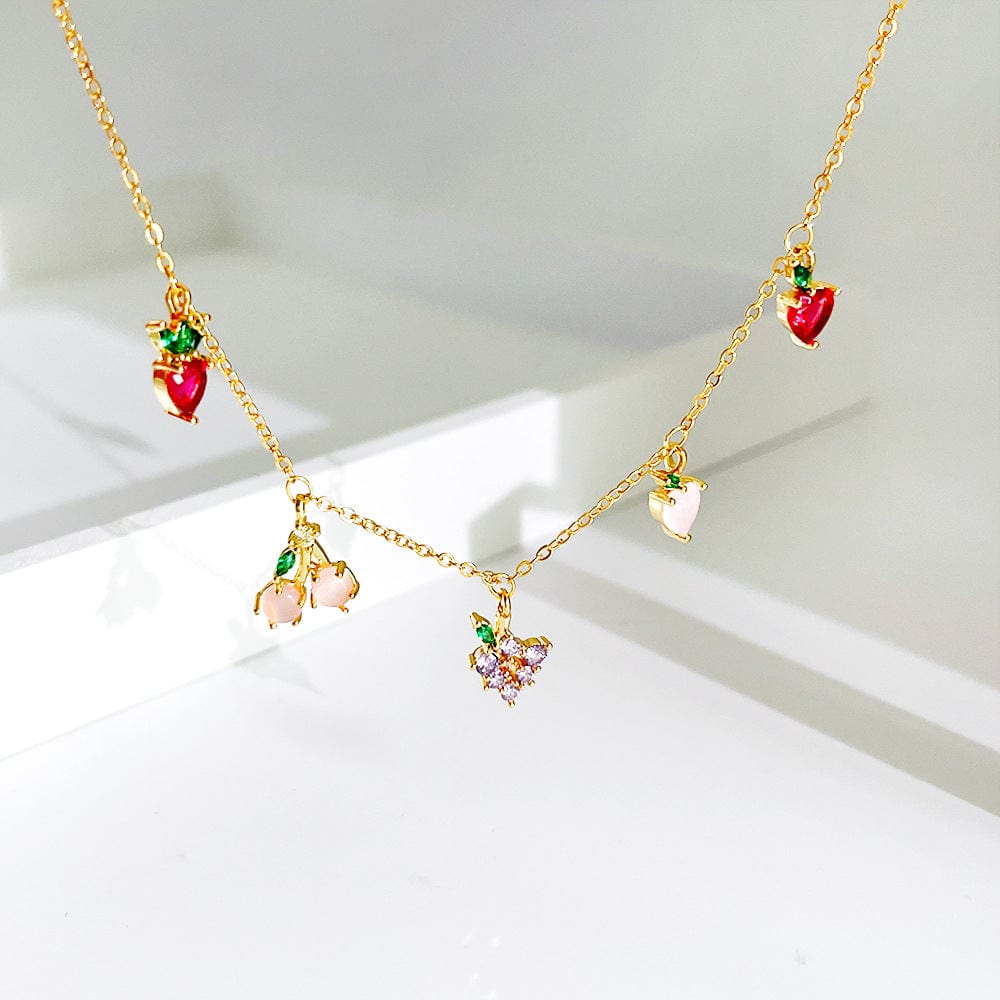 Dainty Colorful Crystal Fruits Bracelet - ArtGalleryZen