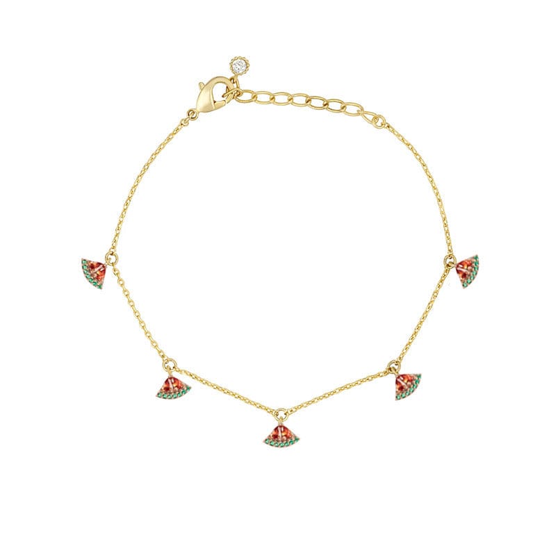 Dainty Colorful Crystal Fruits Bracelet - ArtGalleryZen